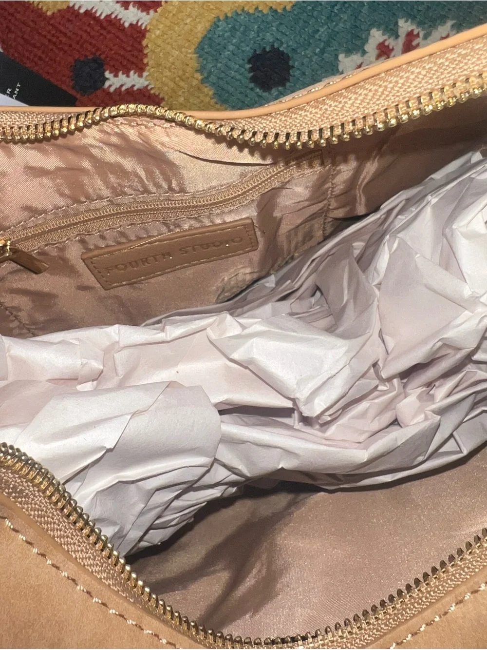 AllSaints Tan Crescent Hobo Shoulder Bag - Classic Everyday Hobo